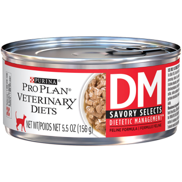 Purina Pro Plan Veterinary Diets DM Dietetic Management Savory Selects Feline Formula (Canned)