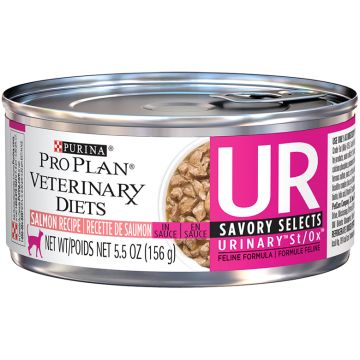 Purina Pro Plan Veterinary Diets UR Urinary St/Ox Savory Selects Feline Salmon Recipe in Sauce (Canned)