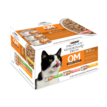 Purina Pro Plan Veterinary Diets OM Overweight Management Savory Selects Cat Food Variety Pack (Canned)