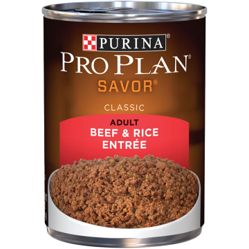 Purina Pro Plan Savor Adult Beef & Rice Entrée Classic Dog Food