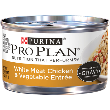 Purina Pro Plan Complete Essentials Adult White Meat Chicken & Vegetable Entr&eacute;e in Gravy Cat Food