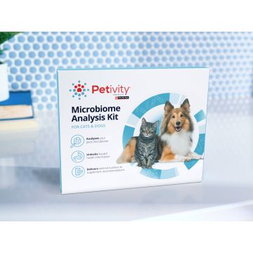 Petivity Powered by Purina Microbiome Analysis Kit for cats and dogs.