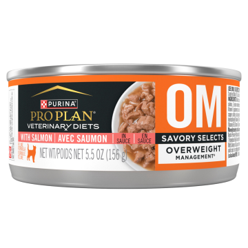 Purina Pro Plan Veterinary Diets OM Overweight Management Savory Selects Feline Salmon Recipe in Sauce (Canned)