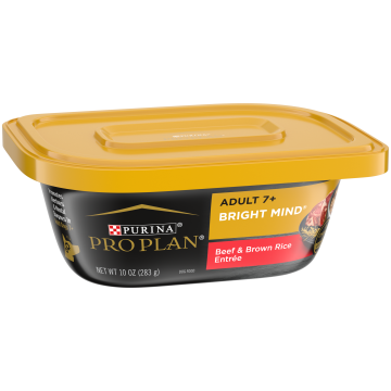 Purina Pro Plan Bright Mind Adult 7+ Beef & Brown Rice Entrée Dog Food