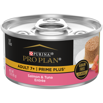 Purina Pro Plan Prime Plus Adult 7+ Salmon & Tuna Entrée Classic Cat Food
