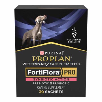 Purina Pro Plan Veterinary Supplements FortiFlora PRO Synbiotic Action Canine Probiotic Supplement - 1 box (30 sachets)