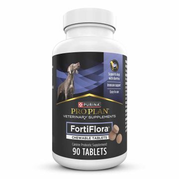 Purina Pro Plan Veterinary Supplements FortiFlora Chewable Dog Probiotic Supplement Tablets
