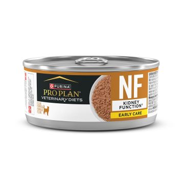 A can of Pro Plan Veterinary Diets NF Kidney Function Early Care wet cat food.
