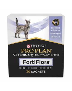 Purina Pro Plan Veterinary Supplements FortiFlora Feline Probiotic Supplement - 1 box (30 sachets)