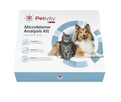 Top view of the Petivity Microbiome Analysis Kit