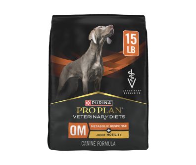 Pro Plan Veterinary Diets OM Metabolic Response and Joint Mobility Dry Dog Food.