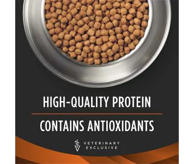 Pro Plan Veterinary Diets OM Metabolic Response and Joint Mobility Dry Dog Food contains high-quality protein and antioxidants.
