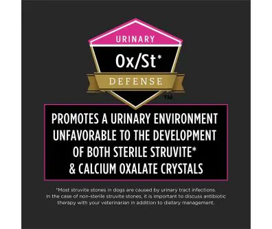 Pro Plan Veterinary Diets UR urinary support dog food promotes a healthy urinary environment.