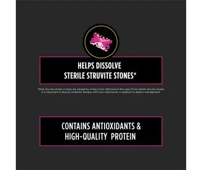 Pro Plan Veterinary Diets UR Urinary Ox/St Dry Dog Food helps dissolve stones and contains antioxidants and high-quality protein.