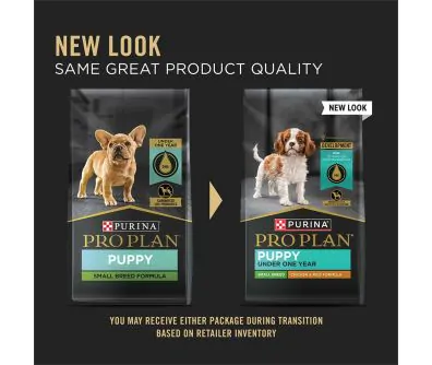 Purina Pro Plan Small Breed Puppy New Packaging Same Great Quality