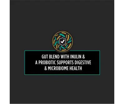 gut blend with inulin and a probiotic supports digestive & microbiome health