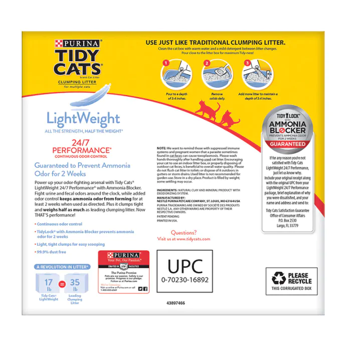 Lightweight cat litter shop ingredients