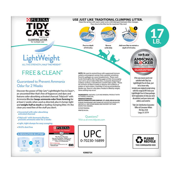 Tidy Cats LightWeight Clumping Free Clean Cat Litter Pro Plan