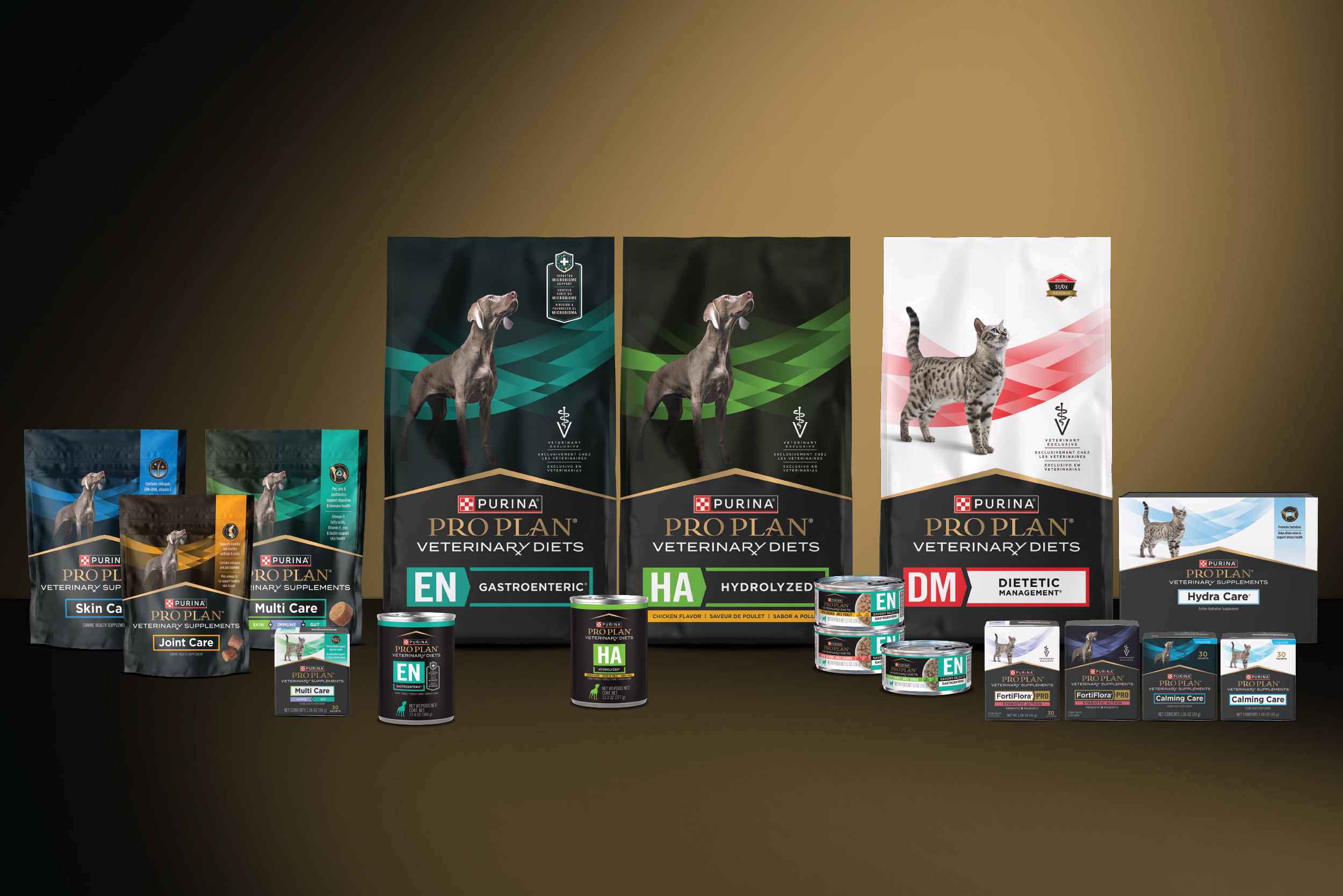 Pro Plan, Pro Plan Veterinary Diets, and Pro Plan Veterinary Supplements products for dogs and cats